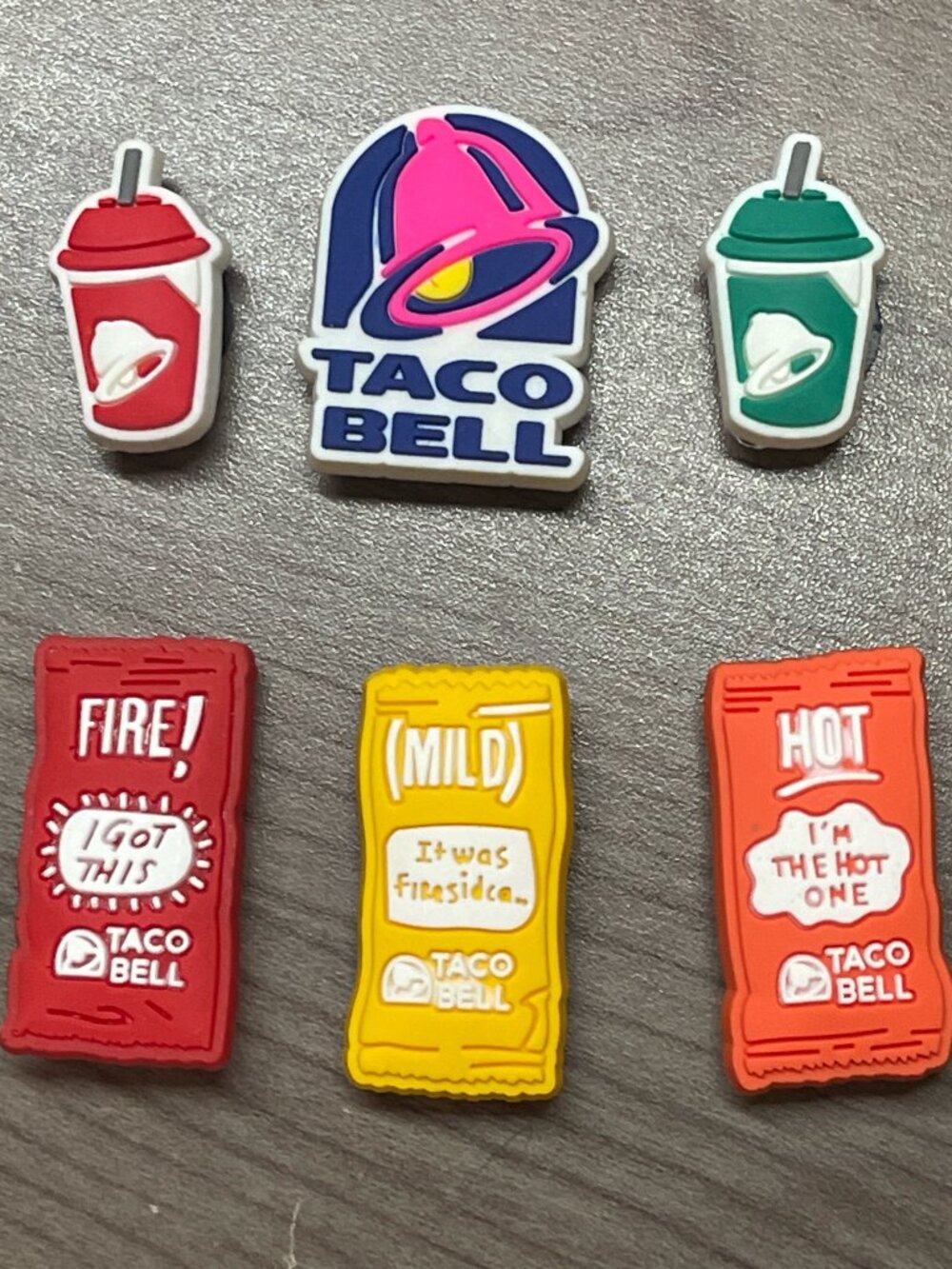NEW Set of 6 Taco Bell Croc Charms Jibbitz